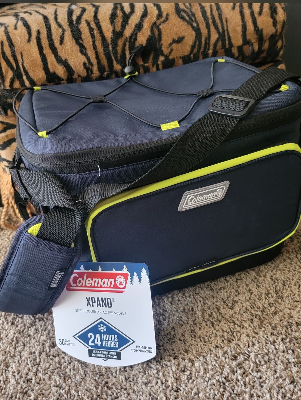 Coleman Navy and Lime Soft Cooler Bag New W Tag!